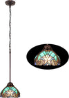 Chloe Lighting Liaison Victorian-Style 1-Light Mini Pendant 8" Shade