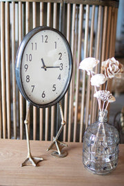 Metal Duck Feet Clock – Rustic Decorative Accent