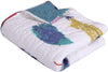 Benzara Boston Fabric Throw with Feather Prints, Multicolor