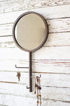 Kalalou CLA1259 Round Wall Mirror with Rotating Coat Hooks