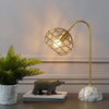 Modway Salient Brass and Faux White Marble Table Lamp