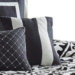Benzara BM227296 7 Piece King Polyester Comforter Set