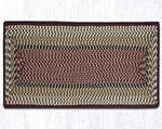 Earth Rugs C-19 Burgundy/Mustard Rectangle Table Runner 13``x48``