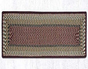Earth Rugs C-19 Burgundy/Mustard Rectangle Table Runner 13``x48``