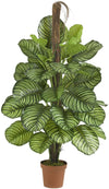 Nearly Natural 52`` Calathea Silk Plant (Real Touch)