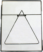 Benzara Metal Vertical Easel Frame with Lock Shutter, Antique Black