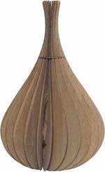 Benzara 60 Watt Teardrop Shape Wooden Ceiling Pendant, Oak Brown