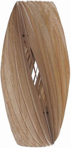 Benzara 60 Watt Drum Shape Wooden Ceiling Pendant, Oak Brown