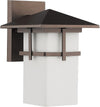 Cottage, Transitional 1 Light Rubbed Bronze Outdoor Wall Sconce 10`` Height