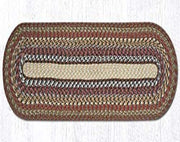 Earth Rugs C-300 Honey/Vanilla/Ginger Oval Table Runner 13``x48``