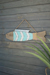 Kalalou CGU2435 Painted Wooden Fish Wall Hanging
