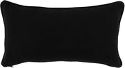 Benzara Rectangular Fabric Throw Pillow with Rug Accents, Gray