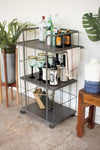 Kalalou CQ6860 Three Tiered Rolling Cart