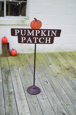 Kalalou CMN1382 Metal ``Pumpkin Patch`` Sign