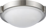 Chloe Lighting CH23018BN10-CF1 Balwin Transitional 1 Light Bushed Nickel Flushmount Ceiling Fixture 10`` Wide