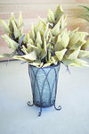 Kalalou CHE1287 Galvanized Pot with Rustic Iron Frame