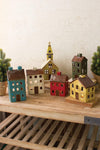 Kalalou CDV2020 Colorful Ceramic Village Set of 5