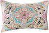 Benzara Weser 36 x 20 Inches Cotton King Pillow Sham with Medallion Print, Multicolor