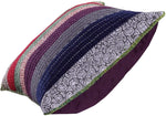 Benzara Rhine Textured Pattern King Pillow Sham with Fabric Bound Edges, Multicolor