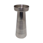 Sagebrook Home 17373-04 Metal, 10" Striped Pillar, Silver