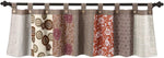 Benzara Hayes Fabric Valance with Patchwork and Medallion Motifs, Multicolor