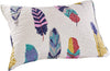 Benzara Neman 36 x 20 Cotton King Pillow Sham with Feather Print, Multicolor