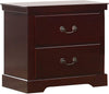 Benzara Transitional Style 2 Drawer Wooden Nightstand with Sled base, Brown