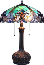 Chloe Lighting Liaison Tiffany-Style 2-Light Victorian Table Lamp 18" Shade