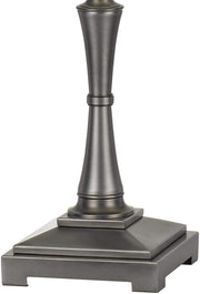 Benzara Metal Body Table Lamp with Swing Arm and Fabric Bell Shade, Silver and Gray