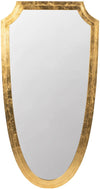 Benzara Shield Shape Metal Frame Wall Mirror, Gold