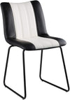 Benzara Accent Chair Foam Cushion Metal Frame, Black, White