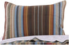 Benzara Phoenix Fabric Standard Size Sham with Striped Prints, Multicolor