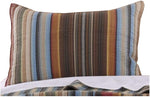 Benzara Phoenix Fabric Standard Size Sham with Striped Prints, Multicolor