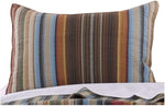 Benzara Phoenix Fabric King Size Sham with Striped Prints, Multicolor