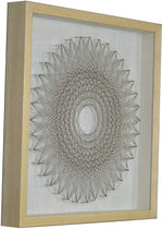Benzara 15 x 20 Geometric Design Shadow Box Walldecor, Brown and Black