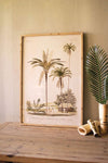 Kalalou CHH1338 Framed Palm Tree Print Under Glass