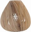 Benzara 60 Watt Aryballos Shape Wooden Ceiling Pendant, Oak Brown
