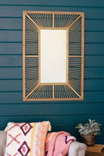 Kalalou CNMR1055 Rectangle Bamboo Mirror - Grey