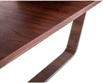 Benzara Modern Style Wooden Coffee Table with One Open Shelve, Brown and Silver
