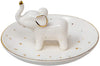 Sagebrook Home 14717-03 5" Trinket Tray, Elephant, White