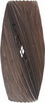 Benzara 60 Watt Drum Shape Wooden Ceiling Pendant, Walnut Brown