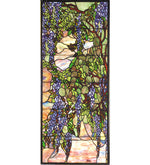  72152 15.25"W X 36.25"H Tiffany Wisteria & Snowball Custom Stained Glass Window Panel Meyda Lighting