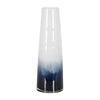 Sagebrook Home 18557-02 Glass, 15" Blue Waters Vase, Blue/White