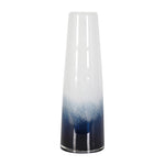 Sagebrook Home 18557-02 Glass, 15" Blue Waters Vase, Blue/White