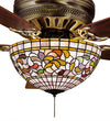 Meyda Lighting 72650 16" Wide Tiffany Turning Leaf Fan Light Fixture