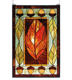 Meyda Lighting 73207 21"W X 31"H Harvest Festival Stained Glass Window Panel