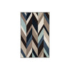 Benzara 81 x 52 Inches Polypropylene Rug with Chevron Pattern, Multicolor