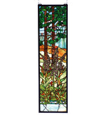 Meyda Lighting 74037 12"W X 44"H Tiffany Foxgloves Stained Glass Window Panel