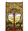 Meyda Lighting 74065 29"W X 48"H Tiffany Tree of Life Stained Glass Window Panel