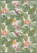 Couristan Dolce FLOWERING FERN 8'1" X 11'2" Rectangular Indoor/Outdoor  Transitional Rug